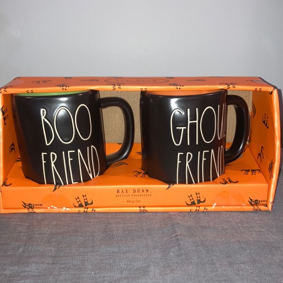 NEW in Box - 2 Rae Dunn Halloween Mugs - BOO FRIEND GHOUL FRIEND - Picture 2 of 11